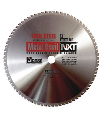 Piła widiowa TCT do cięcia cienkiej stali MetalDevil NXT 305mm 80z, otwór 25,4mm (CSM1280NTSC)