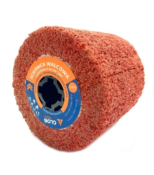 Ściernica listkowa walcowa Glob Tools 100x100x19mm z włókniny Satyniarka
