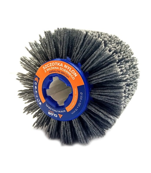 Szczotka do postarzania drewna Glob Tools z włókna ściernego 100x100x19mm Nylon