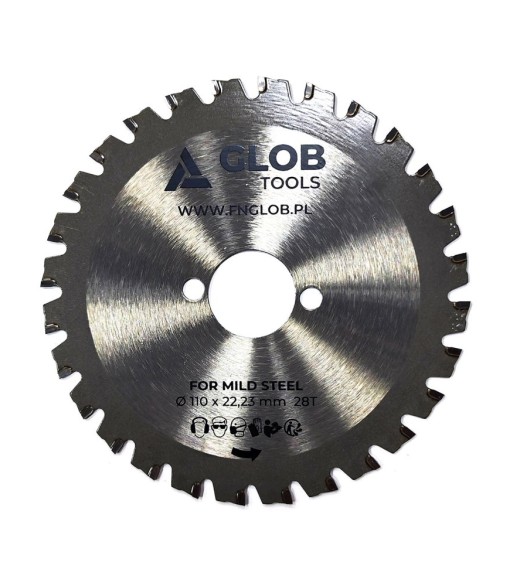 Piła tarczowa GLOB TOOLS TCT 110x22,23mm 28z do prętów zbrojeniowych