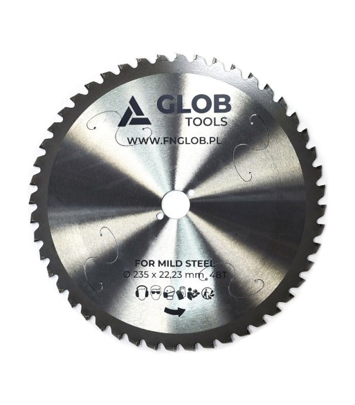 Piła tarczowa GLOB TOOLS TCT 235x22,23mm 48z do prętów zbrojeniowych