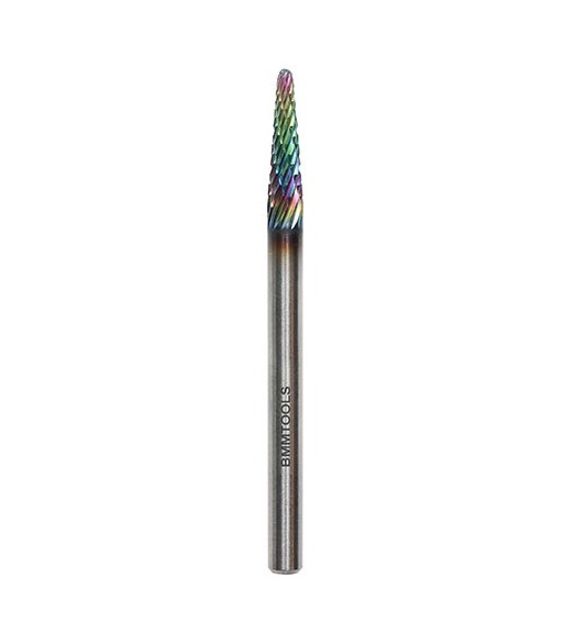 KEL 3,0x13x38x3mm PILNIK OBROTOWY HM MONOLIT  STOŻKOWY zaokr. + powłoka 1100C