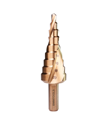 Wiertło wielostopniowe SPIRALNE 4-20 mm x 9 HSSCo5%