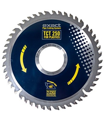 Piła widiowa TCT 250x62x2.5x1.8mm / 48z do cięcia tworzyw sztucznych do przecinarki Exact P1000