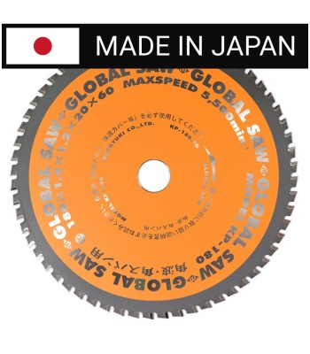 Piła tarczowa do cięcia cienkiej stali GLOBAL SAW 180 x 1.4/1.2 x 20mm / 60z CERMET JAPAN