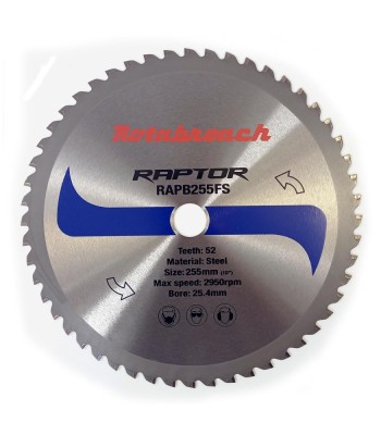 Piła widiowa do cięcia stali Rotabroach Raptor 255mm / 52z CERMET