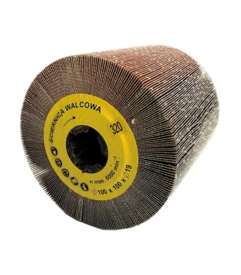 Ściernica walcowa listkowa  z płótna 100x100x19mm Satyniarka