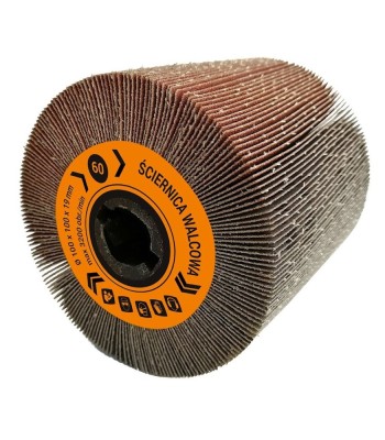 Ściernica walcowa listkowa  z płótna 100x100x19mm do zestawów ALU Satyniarka