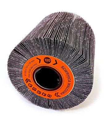 Ściernica walcowa listkowa  z płótna 100x100x19mm do zestawów ALU Satyniarka