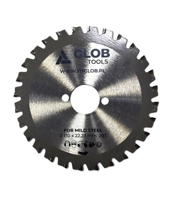 Piła tarczowa GLOB TOOLS TCT 110x22,23mm 28z do prętów zbrojeniowych
