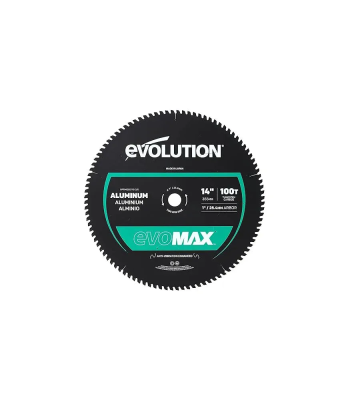 Piła tarczowa do cięcia aluminium Evolution EVOMAX 355 mm Ø355 x 25,4 mm, 100 zębów TCT