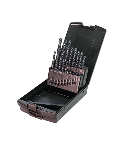 Zestaw HSS-R wiertła walcowane 19 szt Ø 1,0 – 10,0 x 0,5mm