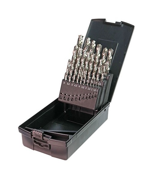 Zestaw HSS-G wiertła szlifowane 25 szt Ø 1,0 – 13,0 x 0,5mm