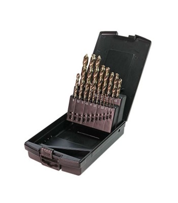 Zestaw HSS-G Co5 wiertła kobaltowe 19 szt Ø 1,0 – 10,0 x 0,5mm