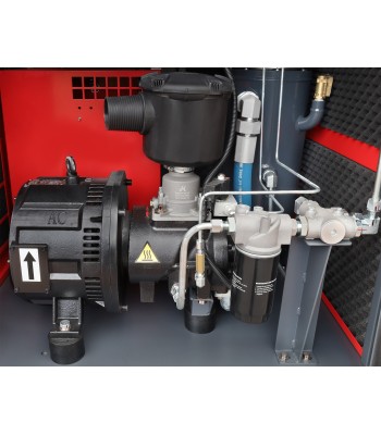 Sprężarka śrubowa arrow ii vsd 15 kw/500 710-1100 l/min. 16 bar zestaw na zbiorniku poziomym 500l+ osuszacz + filtry iso 8573-1