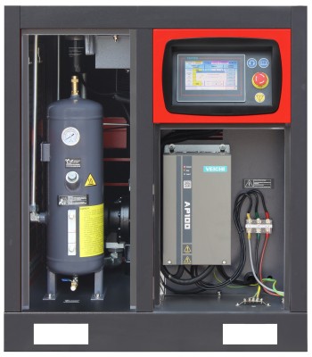 Sprężarka śrubowa profi kompressoren arrow ii 15 kw vsd 720-1800 l/min 10 bar 400v napęd bezpośredni