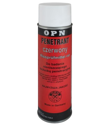 Spray do badań nieniszczących opn penetrant 500ml czerwony