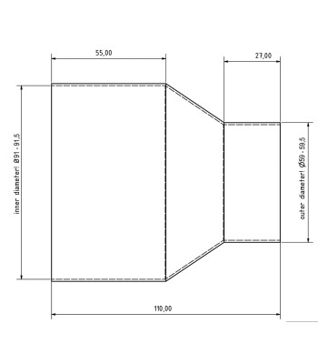 Adapter węża ssącego - podwójna szlifierka GZ40 do jednostki ssącej GU5/5H - www.toolsbook.eu