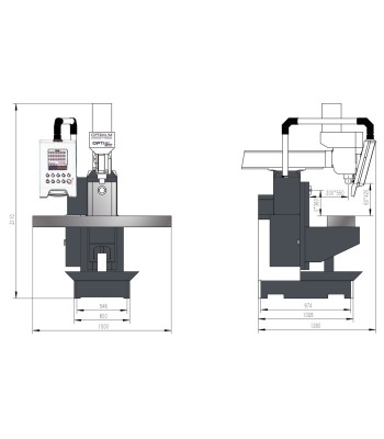 Frezarka Optimum Frezarka Optimum OPTImill MT60 / 400V / 3Ph - www.toolsbook.eu