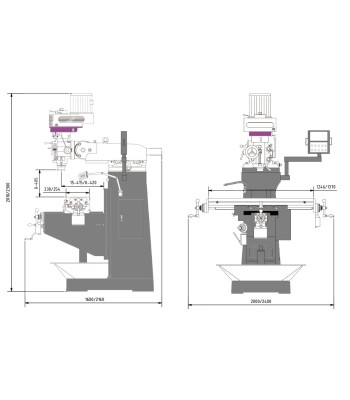Frezarka Optimum Frezarka Optimum OPTImill MF4-B /400V/3Ph - www.toolsbook.eu