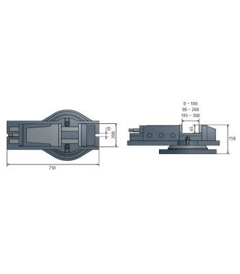 Imadło maszynowe hydrauliczne Optimum HMS 200 - www.toolsbook.eu