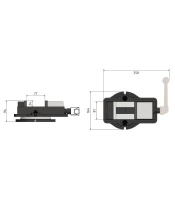 Imadło maszynowe modułowe Optimum VMQ80 - www.toolsbook.eu