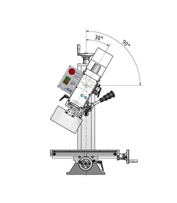 Frezarka Optimum OPTImill BF16 Vario / 230V / 1Ph Wiertarko-frezarka - www.toolsbook.eu