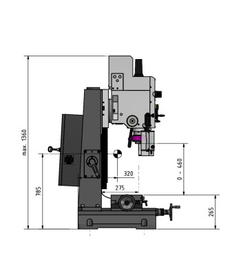 Frezarka Optimum OPTImill MB4SV / 230V/1Ph/50Hz - www.toolsbook.eu