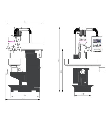 Frezarka Optimum OPTImill MT50 / 400V / 3Ph Wiertarko-frezarka - www.toolsbook.eu