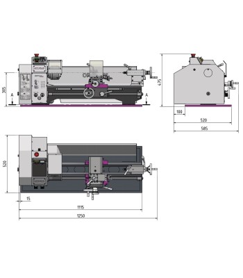 Tokarka Optimum OPTIturn TU2506 / 230V - www.toolsbook.eu