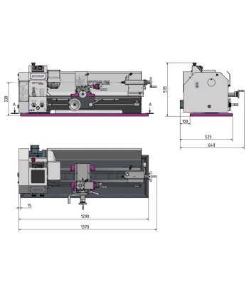Tokarka Optimum OPTIturn TU2807 / 230V - www.toolsbook.eu