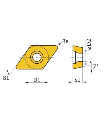 Płytki wymienne DCMT09T304EUR 5 szt. - www.toolsbook.eu