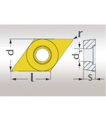 Płytki wymienne V/35° DCMT070204 5 Szt. - www.toolsbook.eu