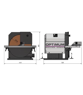 Szlifierka tarczowa Optimum OPTIgrindGB305D / 400V / 3Ph - www.toolsbook.eu