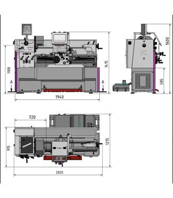 Tokarka Optimum OPTIturn TH 4210V z przystawką DPA21 - www.toolsbook.eu