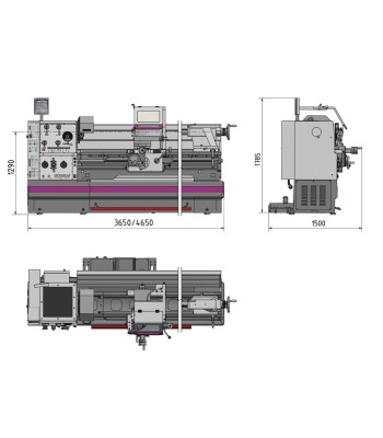 Tokarka Optimum OPTIturn TH6620D 400V /3Ph / 50Hz z DPA i SWH - www.toolsbook.eu