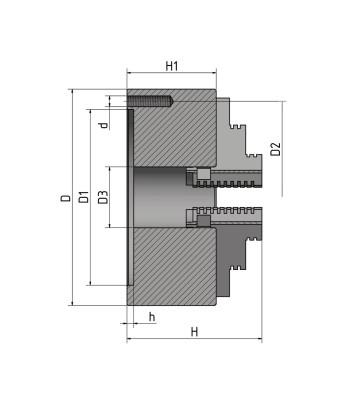 Uchwyt czteroszczękowy 125 mm samocentrujący - www.toolsbook.eu