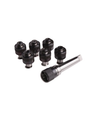 Uchwyt gwintujący MK3 z 6 wkładkami w skrzynce ALU - M3,M4,M5,M6-M8,M10,M12 - www.toolsbook.eu