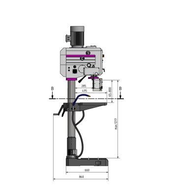 Wiertarka Optimum OPTIdrill DH35G / 400V / 3Ph - www.toolsbook.eu