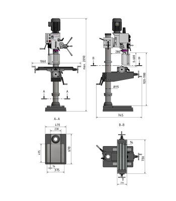 Wiertarka Optimum OPTIdrill DH40CT / 400V - www.toolsbook.eu