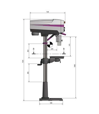 Wiertarka Optimum OPTIdrill DP26F / 230V / 1Ph / 50Hz - www.toolsbook.eu