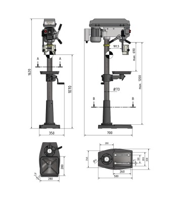 Wiertarka Optimum OPTIdrill DQ25 400V/3Ph/50Hz - www.toolsbook.eu