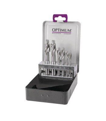 Zestaw pogłębiaczy płaskich 6 szt. HSS w pudełku OPTIMUM - www.toolsbook.eu