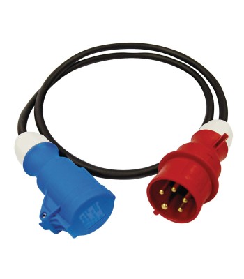 Kabel przejściowy 400V wtyk CEE - złącze CEE 16A, 1,5m CLEANCRAFT - www.toolsbook.eu