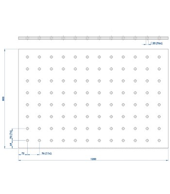 Blat stołu HPL perforowany panel siatkowy Ø20mm - www.toolsbook.eu