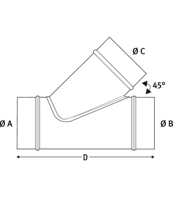 Odgałęzienie ABCØ 160/160/100 - www.toolsbook.eu