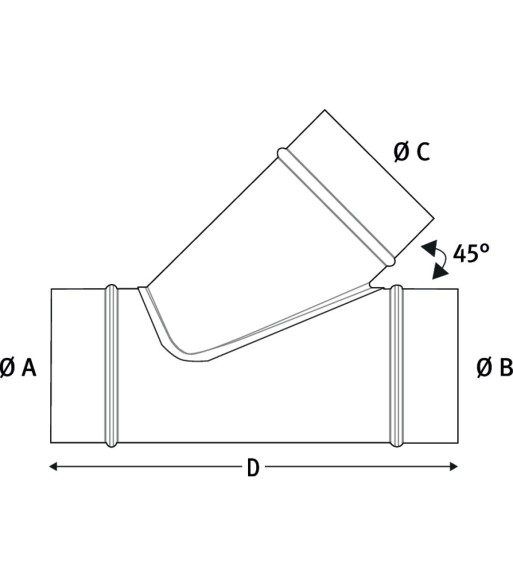 Odgałęzienie ABCØ 160/160/100 - www.toolsbook.eu