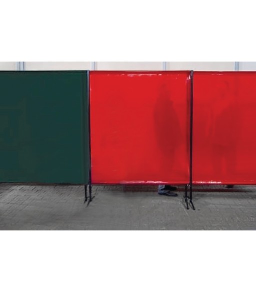Parawan spawalniczy 1450V czerwony 1450x1870 mm - ze stojakami - www.toolsbook.eu