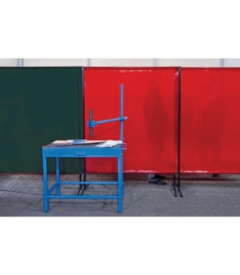 Parawan spawalniczy 1450V czerwony 1450x1870 mm - ze stojakami - www.toolsbook.eu
