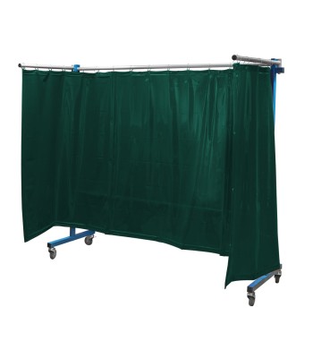 TransFlex parawan spawalniczy - zielony 3700x1950 mm - ze stojakami - www.toolsbook.eu